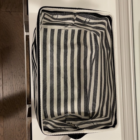 Laundry Bins- Black and White-Collapsible-Set of 2 - Picture 2 of 2